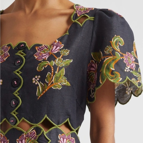 NWT Farm Rio Embroidered dress with cutouts - Picture 6 of 10